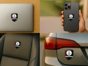 Lincoln Adesivi Logo su Misura Universali Premium Regolabili